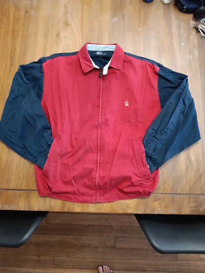 Veste Harrington nautica rouge Bleu Taille L