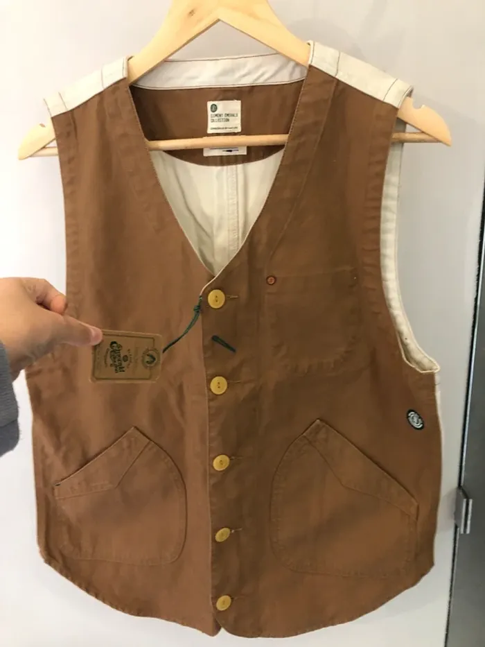 Vest Element Emerald Collection Brown Beige Mens Medium - photo numéro 2