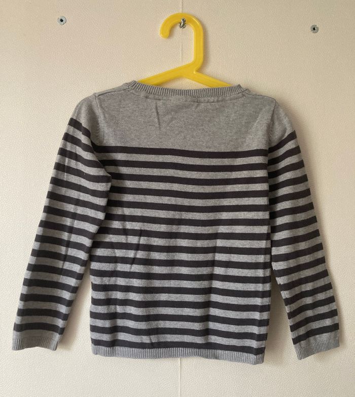 pull fin en mailles rayé avec noeud - photo numéro 3