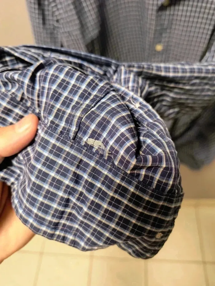 Chemise Ralph Lauren Blake à Carreaux Bleu Marine – Vintage Y2K - photo numéro 10