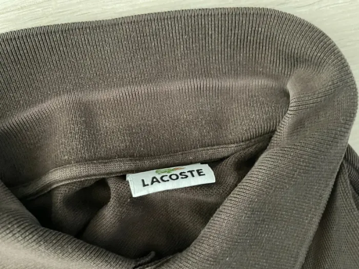 Polo Lacoste Regular fit vintage marron chocolat manches courtes taille 7 - photo numéro 12