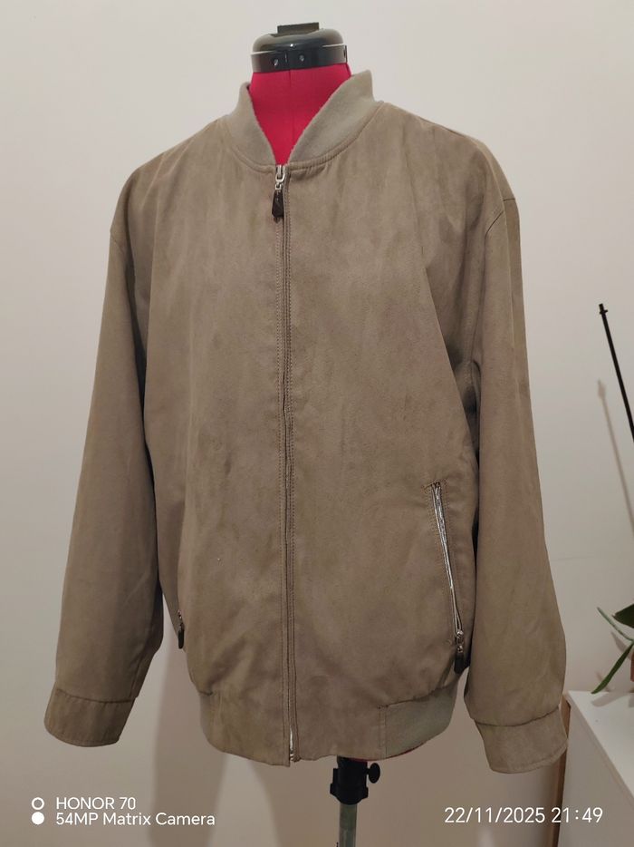 Blouson aspect daim vintage