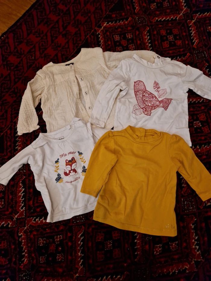 Lot 4 tshirts 6M