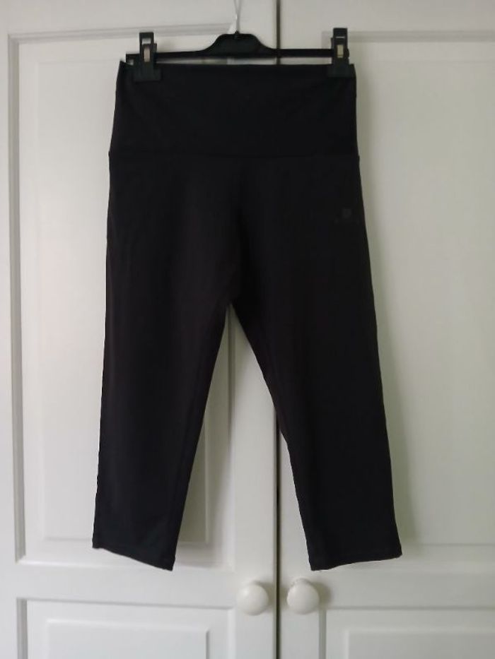 Legging de sport 3/4 noir 40/L - Domyos
