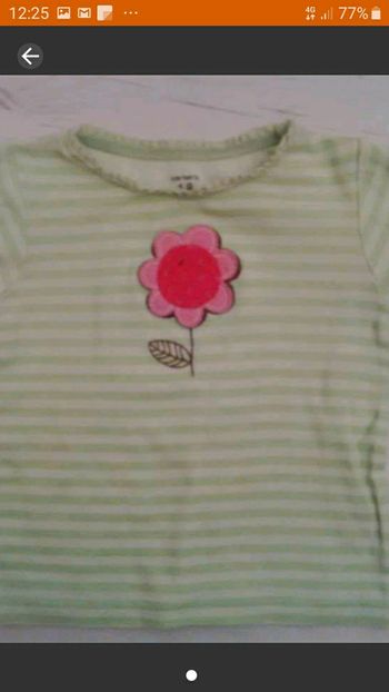 T-shirt fille vert 18 mois