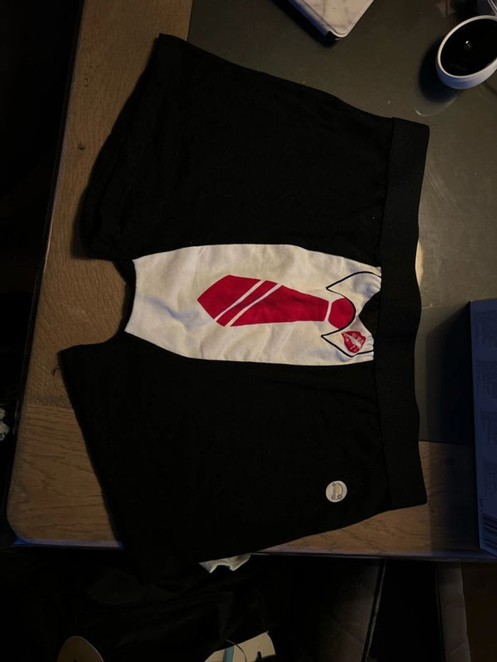 Boxer motif cravate noir taille L