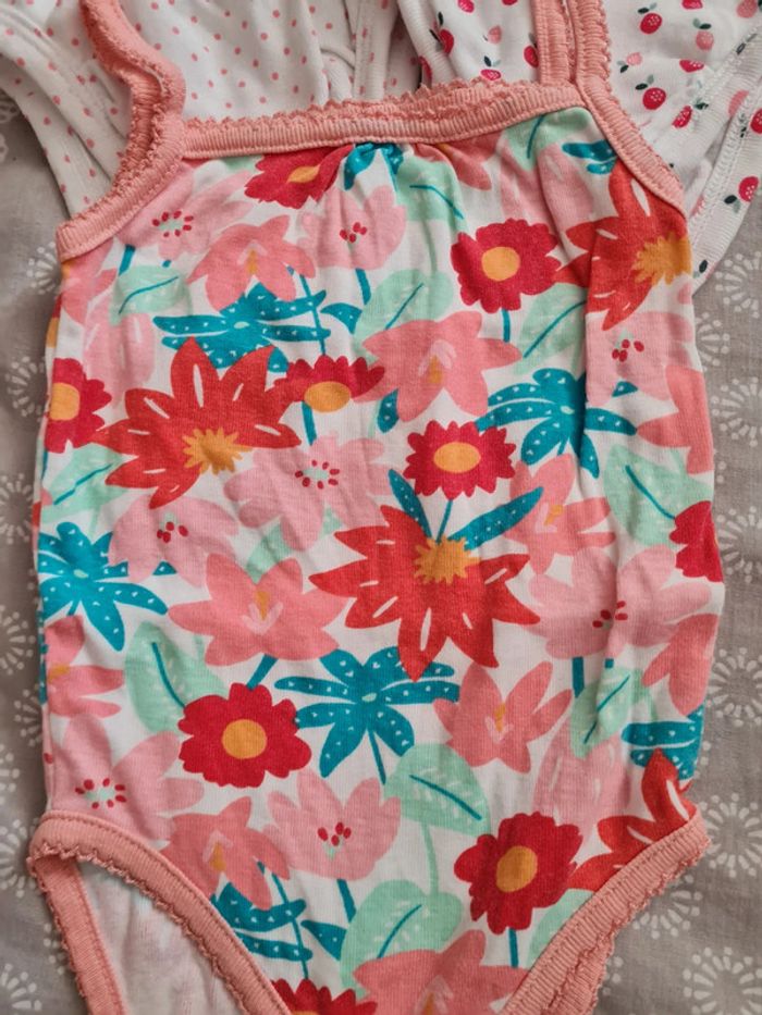 Lots de 3 bodies à bretelles 3 mois obaibi - photo numéro 2