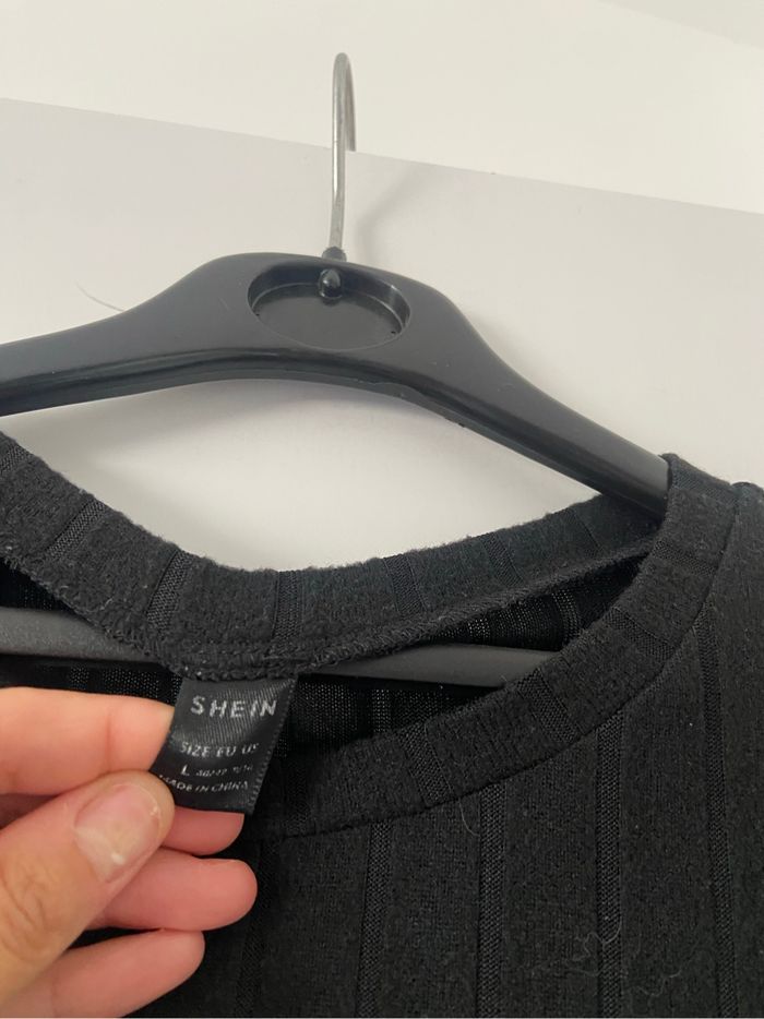 Robe pull noire taille L - photo numéro 3