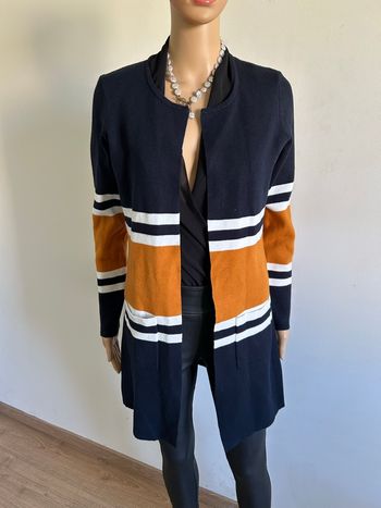 Cardigan bleu marine et moutarde Morgan taille XS TBE