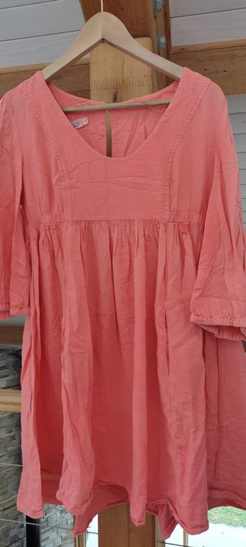 Blouse robe Roxy taille s corail