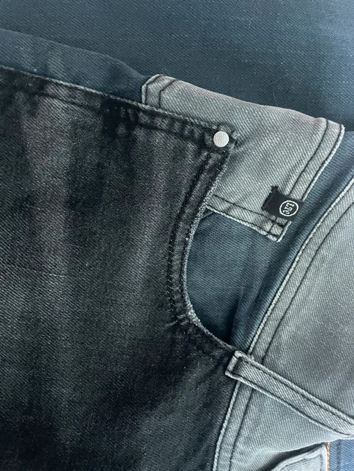 Superbe jean Le Temps des Cerises - tricolore  Noir & Gris Fonce & bleu - Taille 26 - photo numéro 6