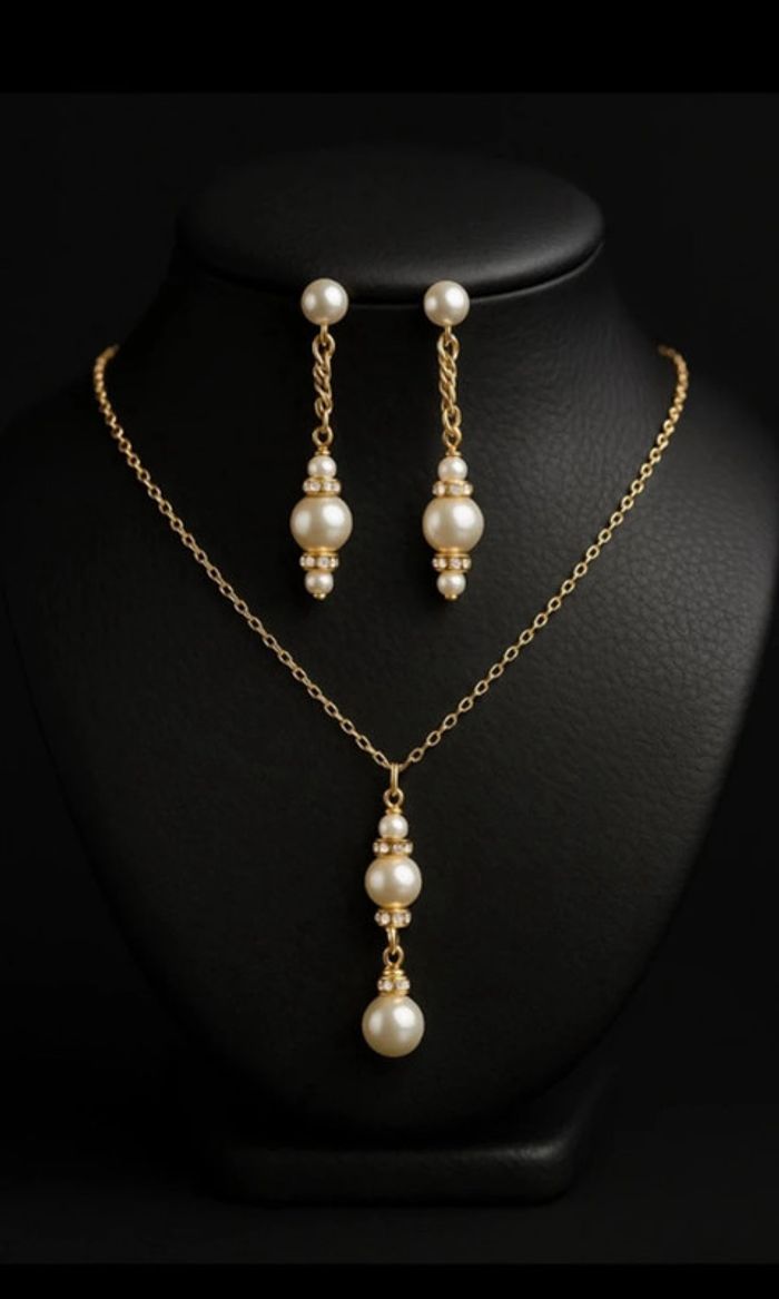 Parure collier + boucles d’oreilles