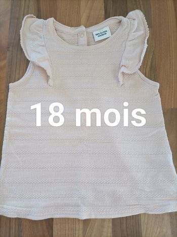 Débardeur rose pâle 18 mois Du Pareil au même 