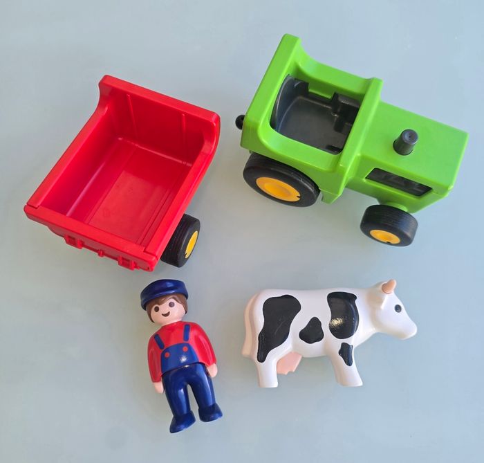 123 playmobil tracteur 6715 complet - photo numéro 3