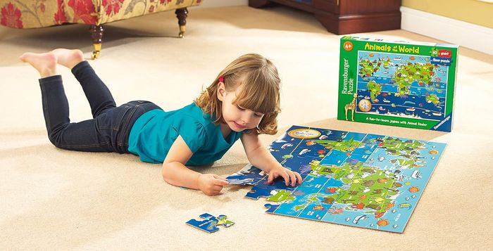 Ravensburger Puzzle  Géant Sol  Animaux du Monde 60 Pièces 070725 - photo numéro 3