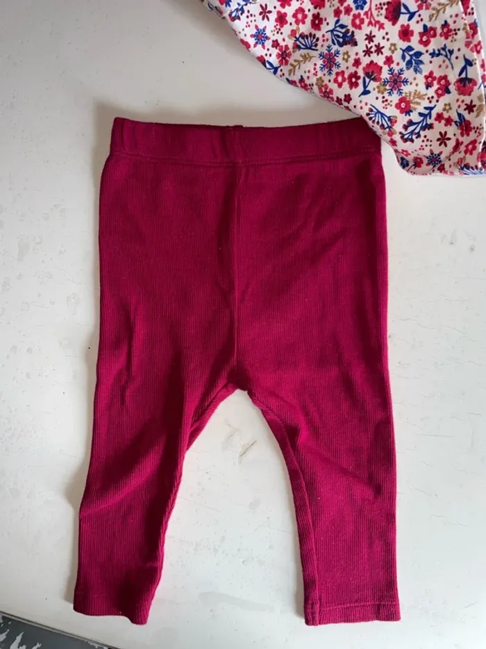 Ensemble legging+ haut manche longue fleurie - photo numéro 5