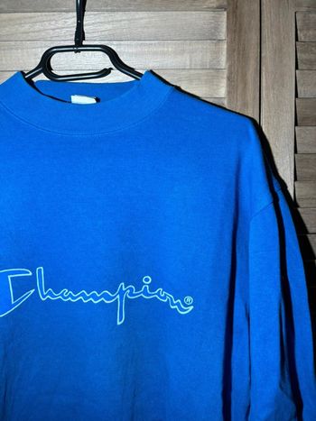 Sweat hoodie Champion Crewneck Vintage bleu