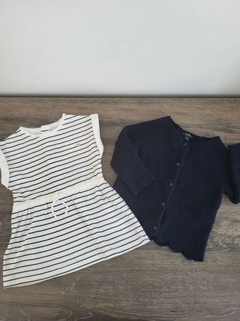 Kiabi - ensemble robe+ gilet 3 mois