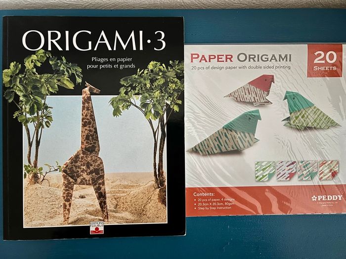 Livre et feuilles d’origami