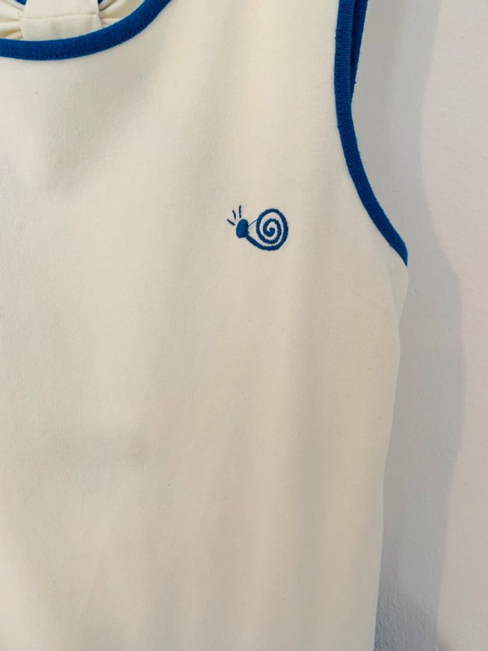 Magnifique robe avec dos nu ivoire et bleue - photo numéro 5