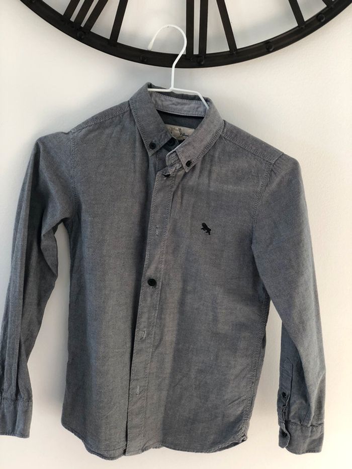 Chemise garçon H&M gris chiné - photo numéro 2