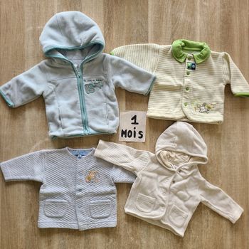 Lot de gilets 1mois garçon