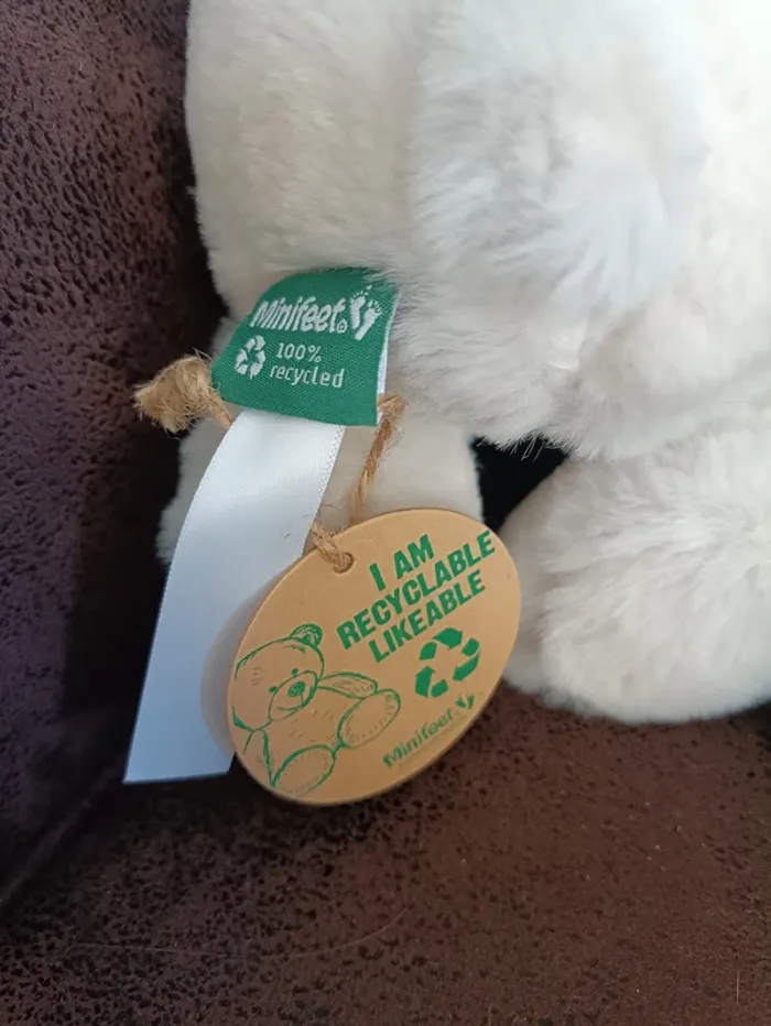 Peluche lapin 100% en matière recyclé - photo numéro 5