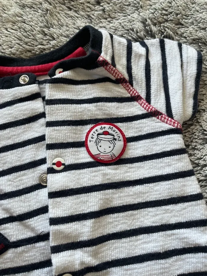 Combinaison combishort bebe terre de marins 3 mois - photo numéro 2