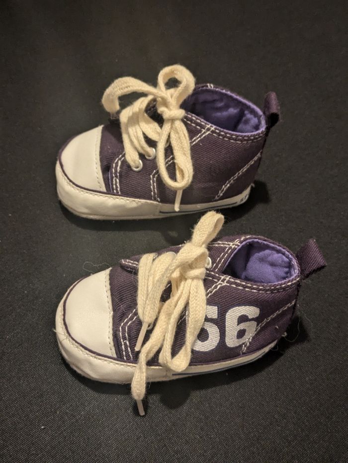 Baskets chaussons violettes bébé - photo numéro 5