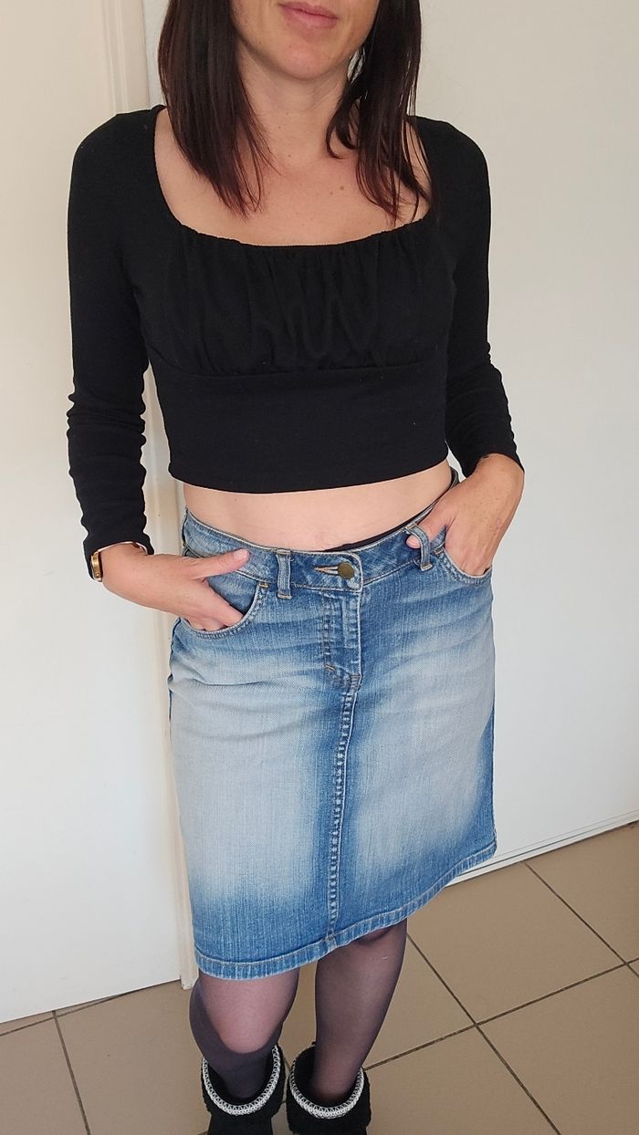 Jupe en jean H&M taille 36 - photo numéro 2