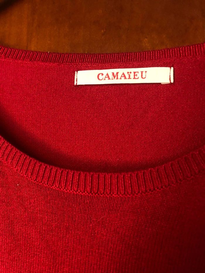 Pull bordeau taille unique Camaïeu - photo numéro 2