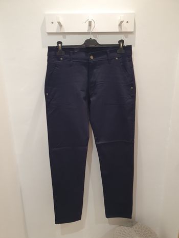 Pantalon Chino stretch bleu marine Taille 42