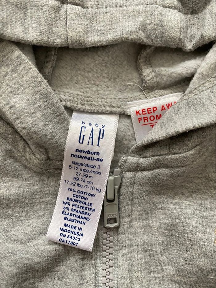 Lot 5 Gilets zippés - Gap, Orchestra, Sergent Major, dpam, Cadet Rousselle - 6 mois - TBE - photo numéro 6