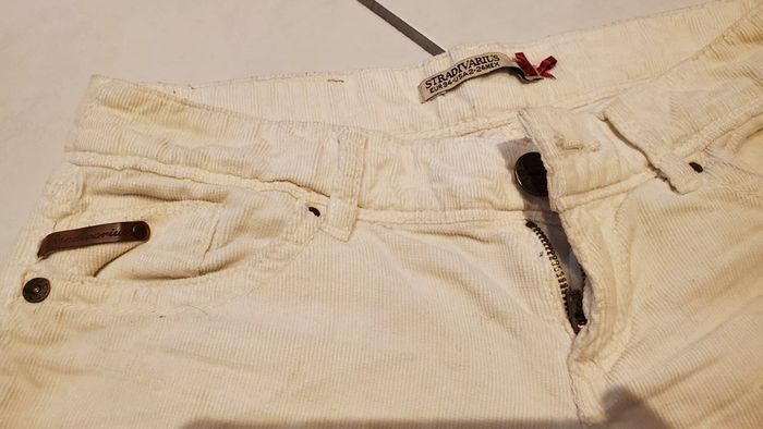 Short blanc strié court 100% Coton de marque Stradivarius - photo numéro 9