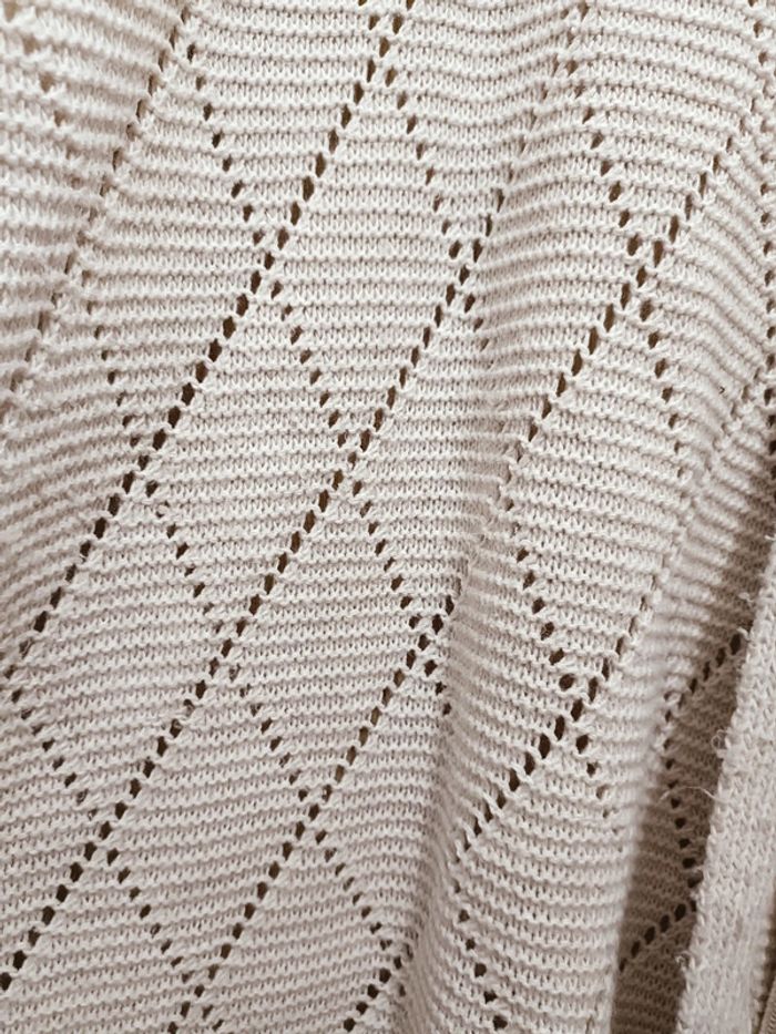 Long Gilet blanc cassé,crème - photo numéro 3