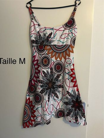 Robe rose blanche bohème