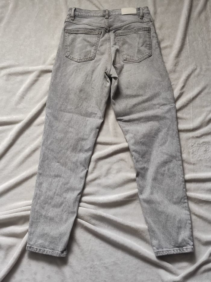 Jean mom gris clair taille XS - photo numéro 4