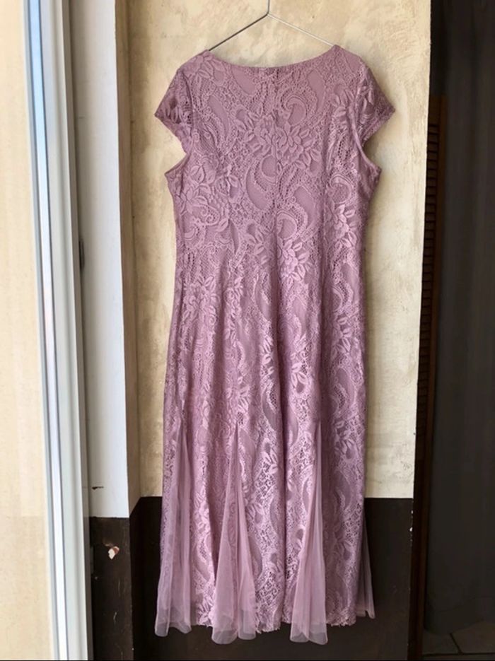 Robe longue dentelle rose Candalite XL - photo numéro 13