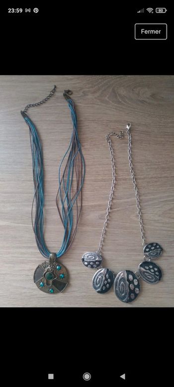 Lot de 2 colliers fantaisie