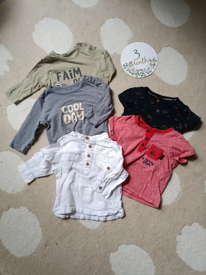 Lot t-shirt 3 mois