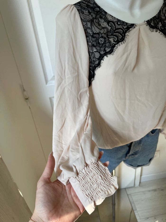 Blouse beige dentelle - photo numéro 6