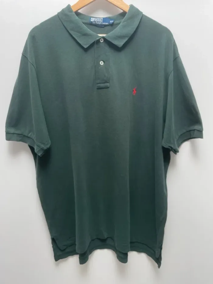 Polo Ralph Lauren short sleeves green and red logo Mens XXL