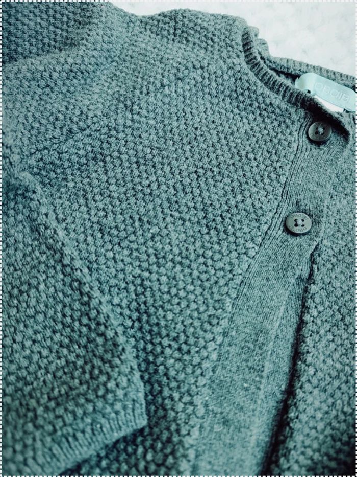 🔸Gilet Gris - Obaïbi 18 Mois 🔸 - photo numéro 2
