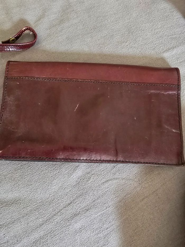 Sac bandoulière cuir 🍒vintage années 60🍒 - photo numéro 5