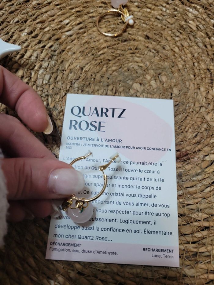 Clips petites pommes quartz rose - photo numéro 5