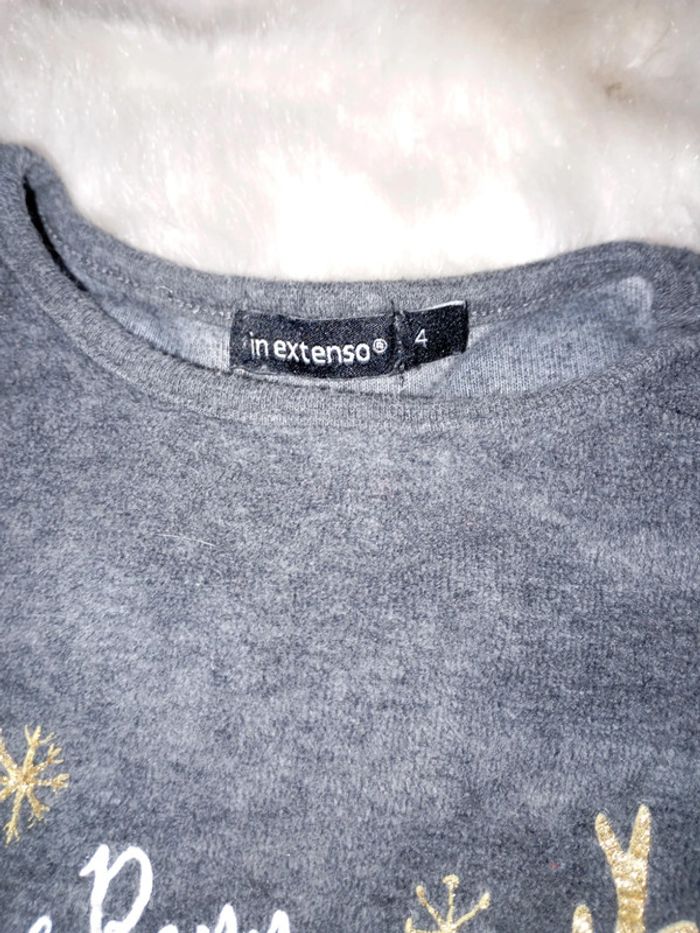 In extenso 🥶 pyjama fille gris 4 ans hiver - photo numéro 3