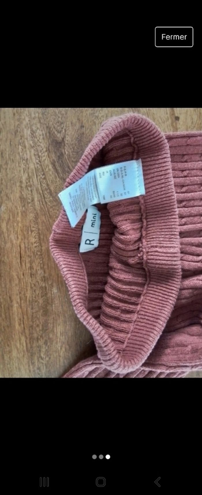 Leggings côtelé bien chaud pour l'hiver couleur rouille - photo numéro 3