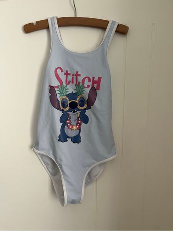 Maillot 1 pièce stitch bleu