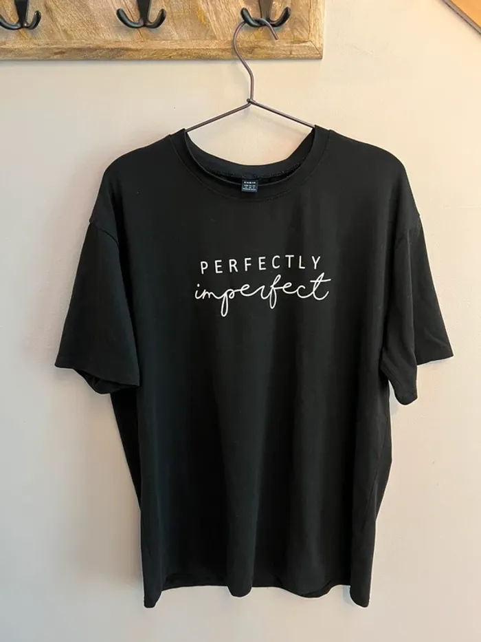 T-shirt noir M perfectly imperfect