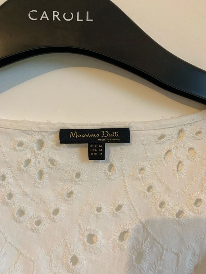 Haut broderie blanc Massimo Dutti - photo numéro 2